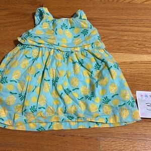 Koala Kids Lemon Print Dress - Yellow and Green